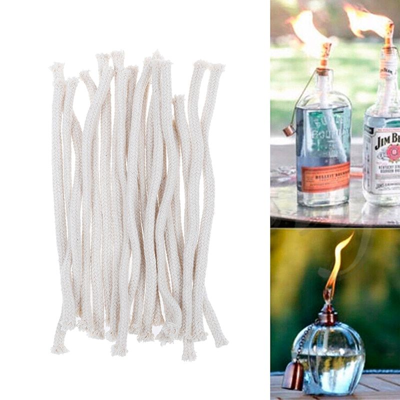 5Pcs 15cm Long Round Cotton Kerosene Oil Lamp Wicks Burner