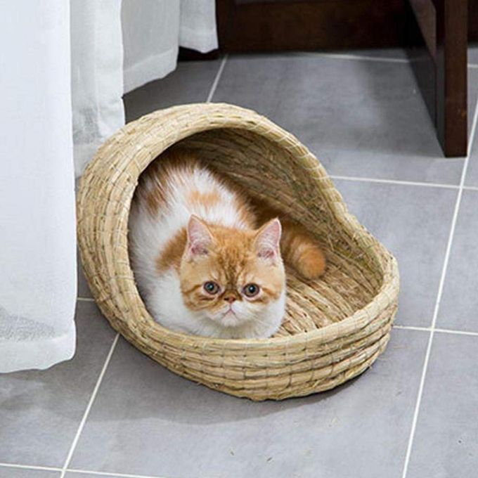 Handcraft Woven Rabbit Grass House Bed Breathable Straw Hamster Nest