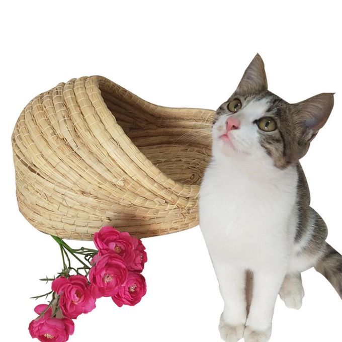 Handcraft Woven Rabbit Grass House Bed Breathable Straw Hamster Nest