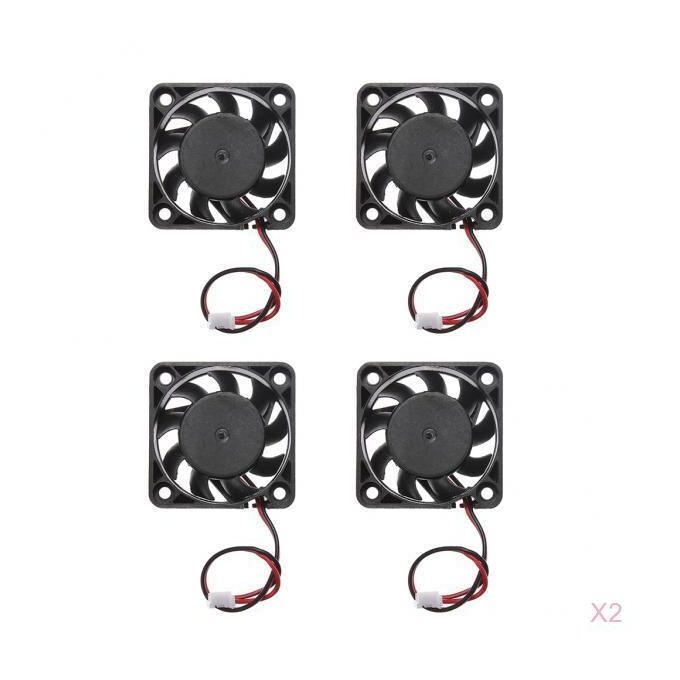 8pieces 12V 2Pin 40mm Mini 4cm Fan Silent Cooler Cooling Fan For