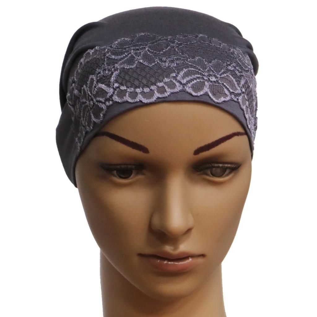Islamic Muslim Hijab Ladies Head Scarf Modal Under Scar Cover Gray