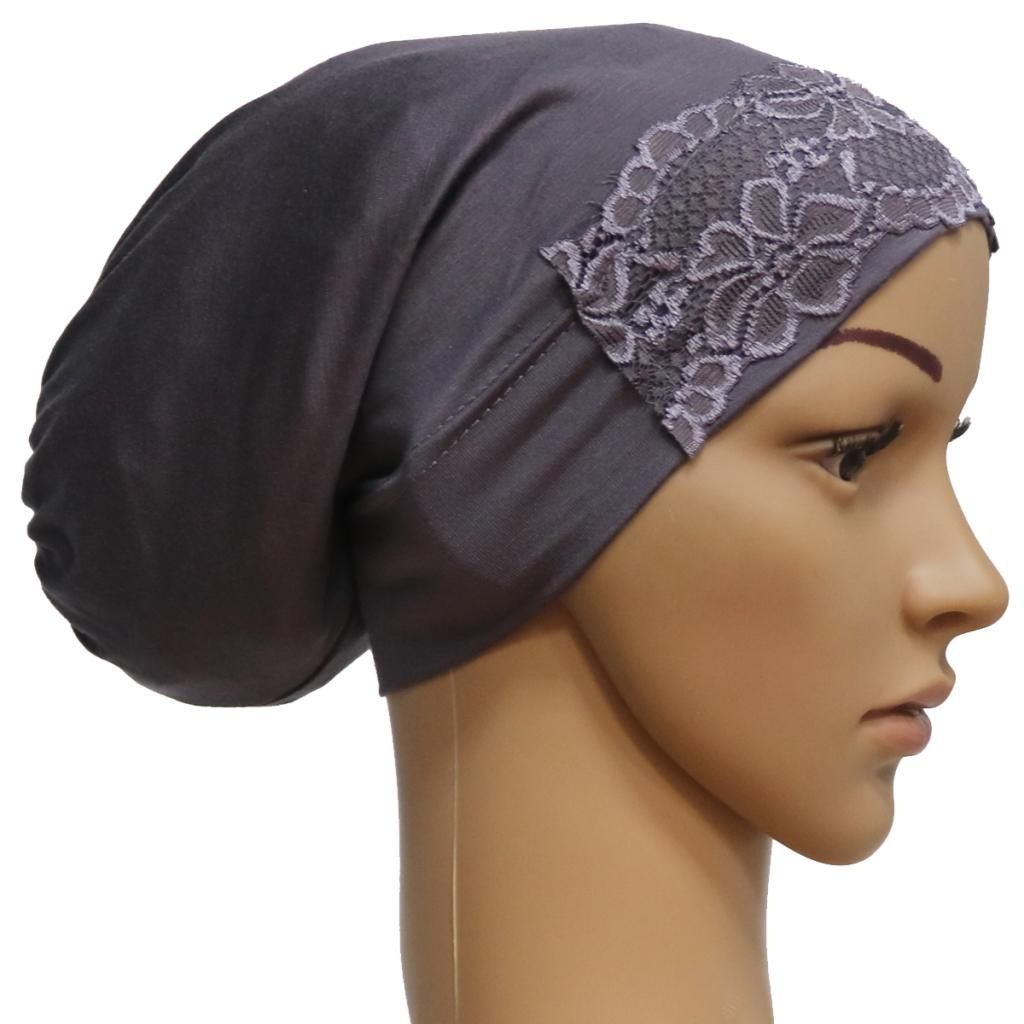 Islamic Muslim Hijab Ladies Head Scarf Modal Under Scar Cover Gray