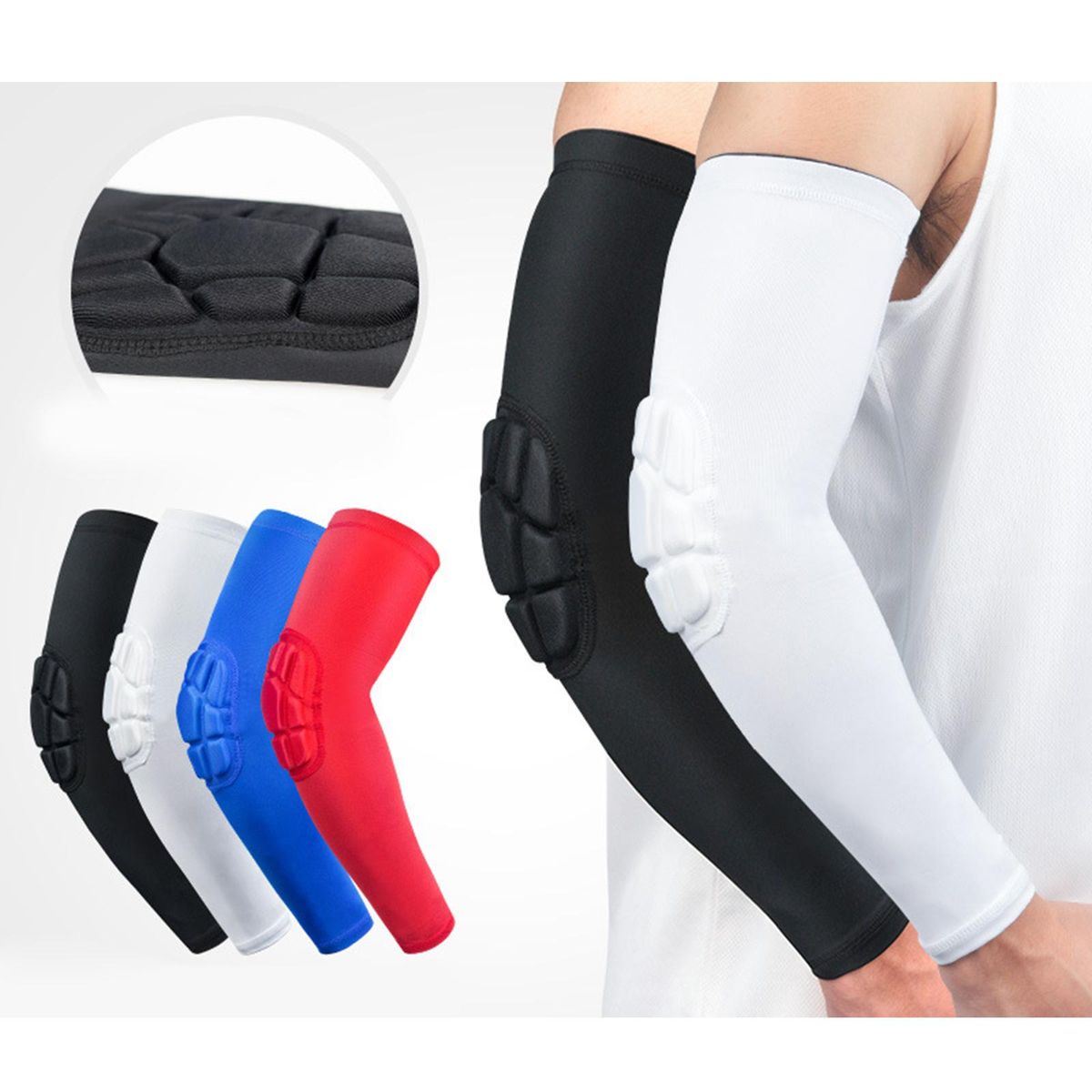 Elbow Pads Adult Sports Protective Gear White XL