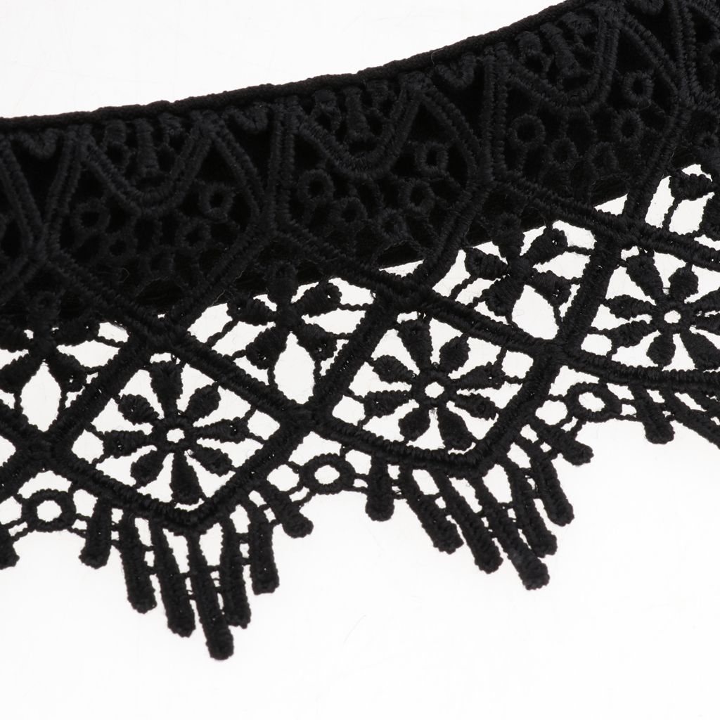 Women Girls False  Collar Choker Necklace Detachable Lace Black