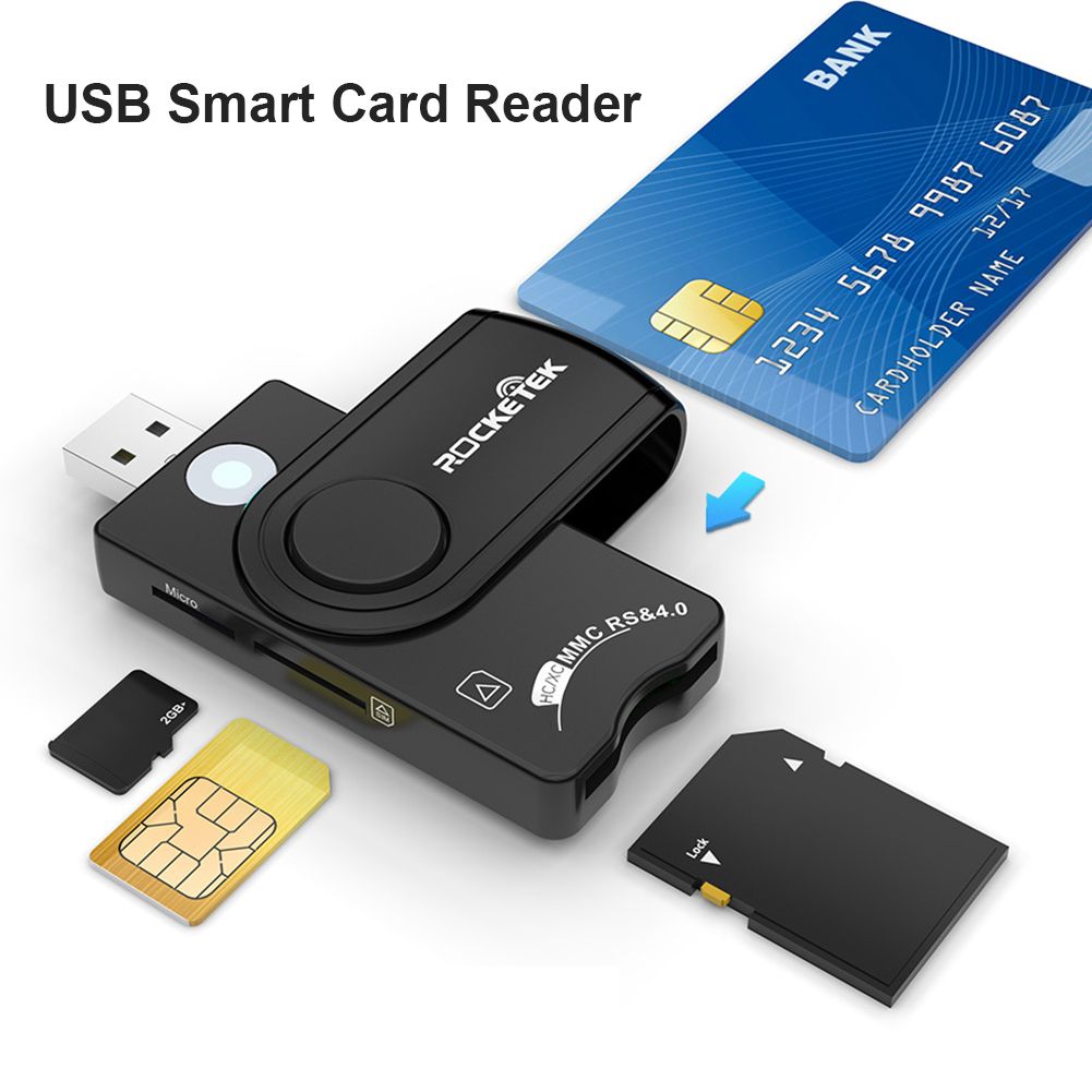 Smart External Card Reader USB 2.0 SIM Card TF Smart Memory