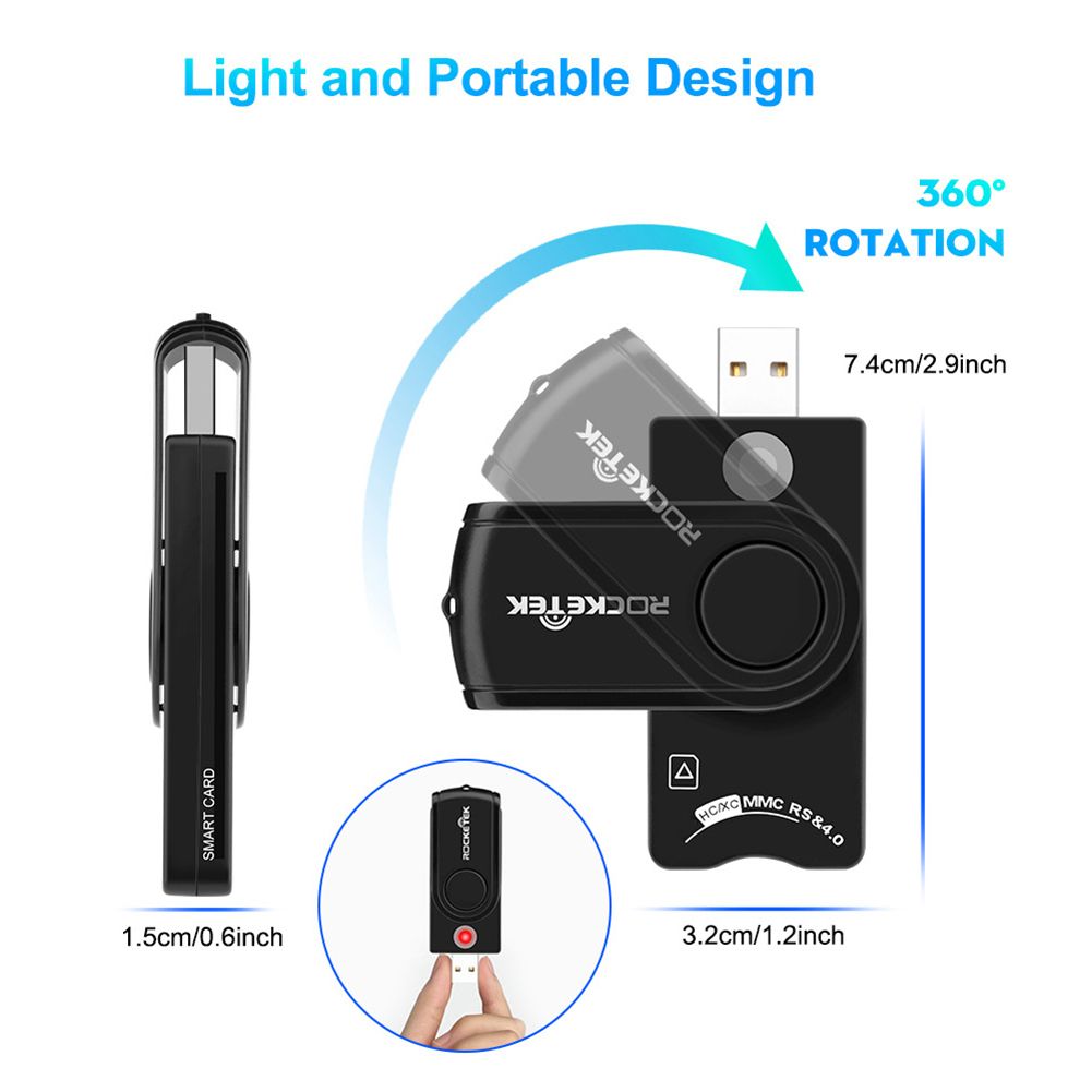 Smart External Card Reader USB 2.0 SIM Card TF Smart Memory