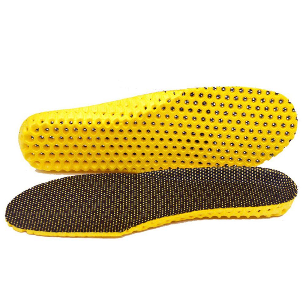 Sports Insoles Shoes Pad Silicone Soft Breathable Absorb Sweat Shoe Inserts-Black-45