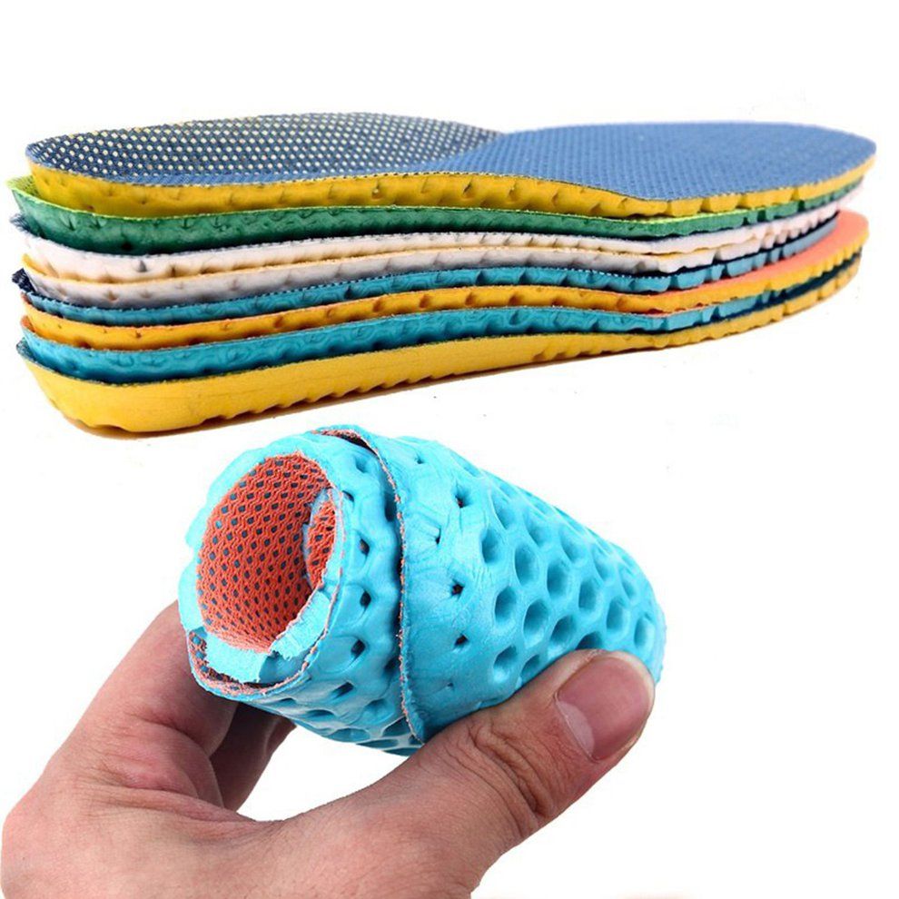 Sports Insoles Shoes Pad Silicone Soft Breathable Absorb Sweat Shoe Inserts-Black-45
