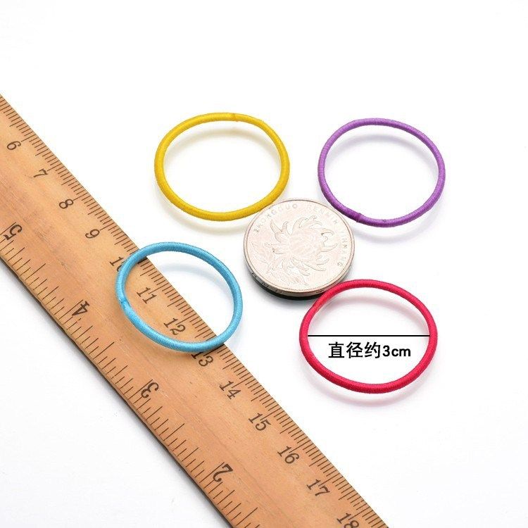 Multicolor Baby Girl Fancy Plain Hair Bands 100 Pieces Pack