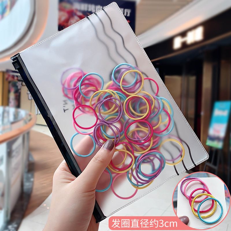 Multicolor Baby Girl Fancy Plain Hair Bands 100 Pieces Pack