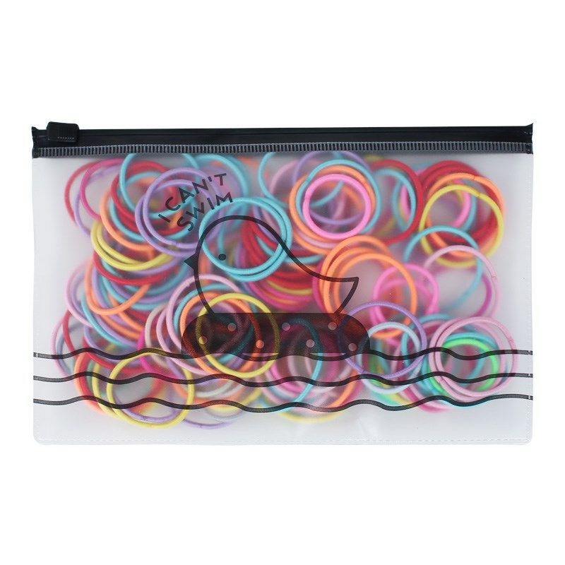 Multicolor Baby Girl Fancy Plain Hair Bands 100 Pieces Pack