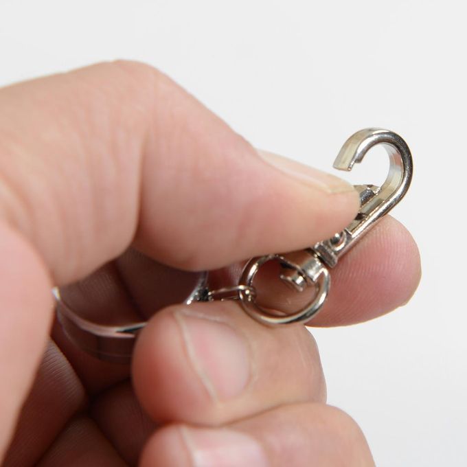 Prettyia 2x Retractable Carabiner  Keyring Key Chain Ring Card Holder