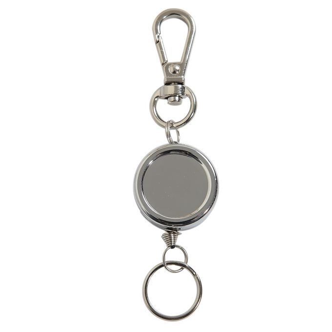 Prettyia 2x Retractable Carabiner  Keyring Key Chain Ring Card Holder