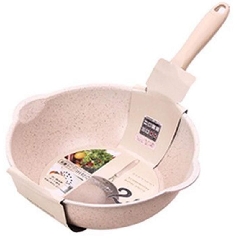 Thickened Bottom  Frying Pan Multifunction Non-Stick Pans Deep Nougat Pot Big Mouth Wok Pan 20cm