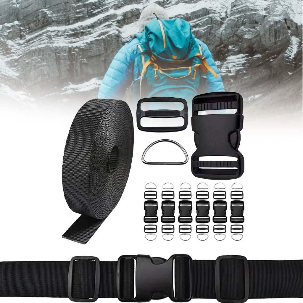 6 Yards Webbing Strap Accessories  Slide Clips Webbing Durable Pet