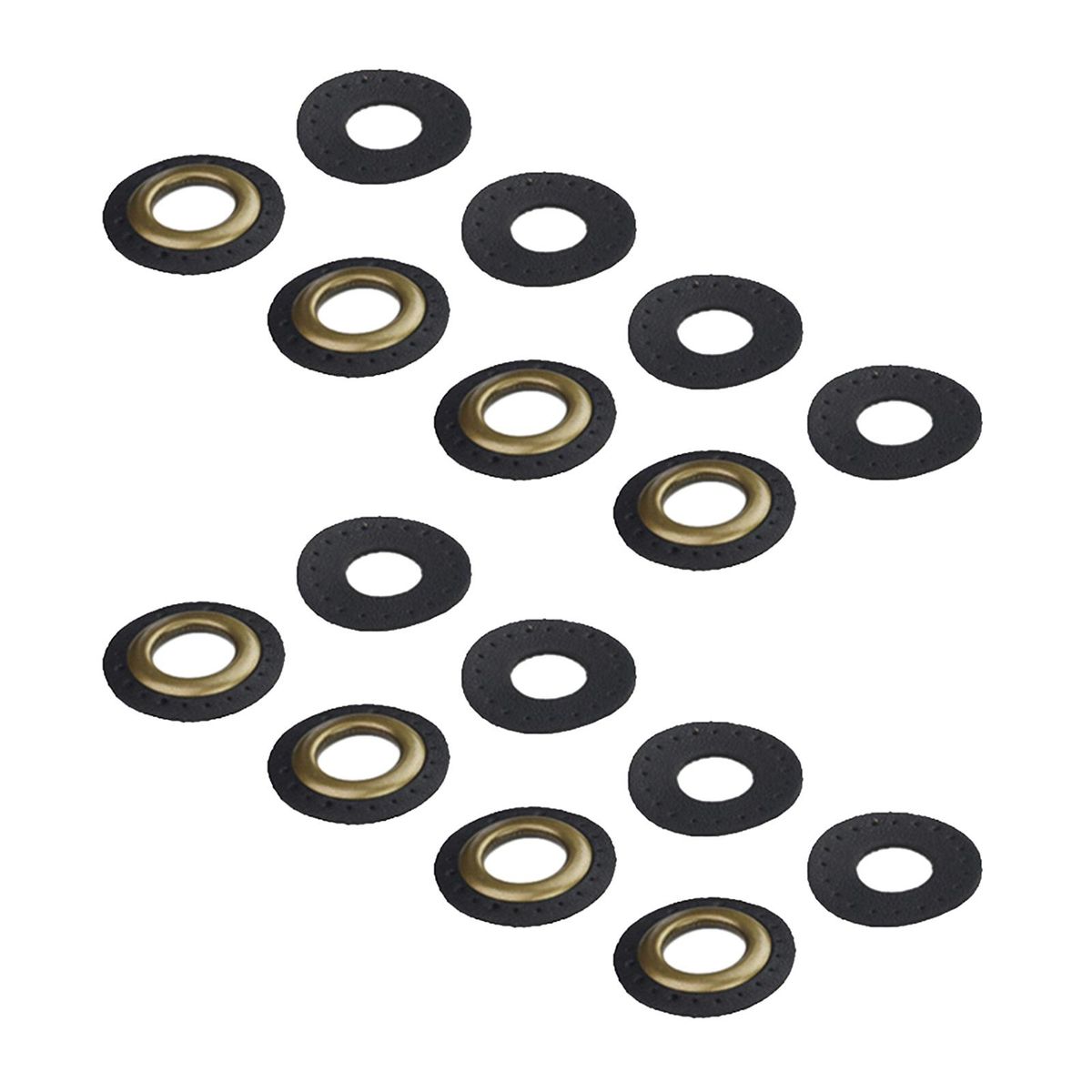 Leather Grommets Eyelets Set    DIY For Purse Bags Shoes Black