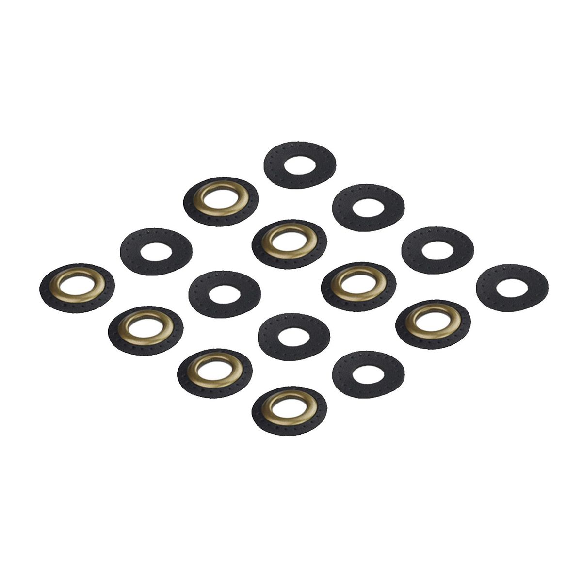 Leather Grommets Eyelets Set    DIY For Purse Bags Shoes Black