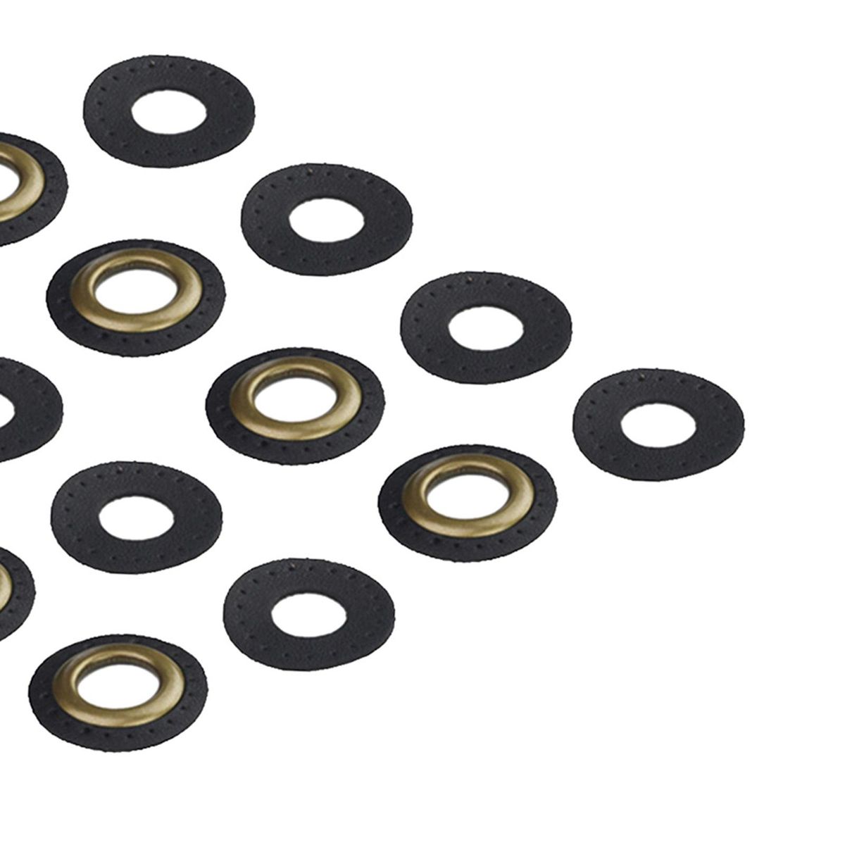 Leather Grommets Eyelets Set    DIY For Purse Bags Shoes Black