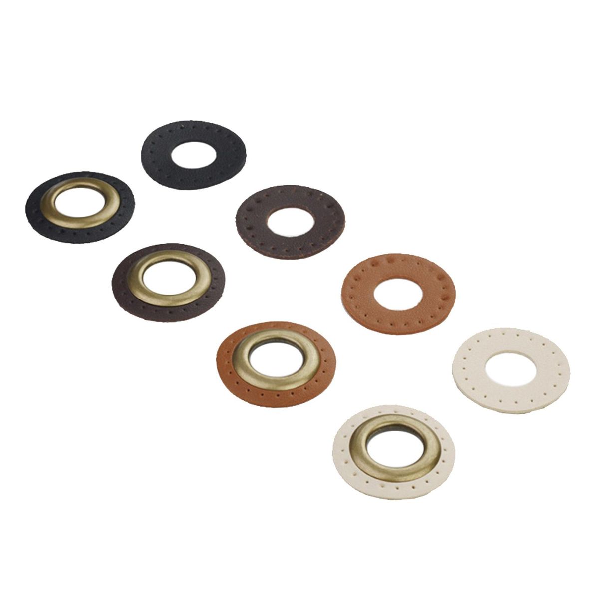 Leather Grommets Eyelets Set    DIY For Purse Bags Shoes Black