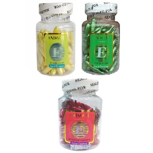 Animate Vitamin E Facial Essence Oil - 60 Softgel X 3colours