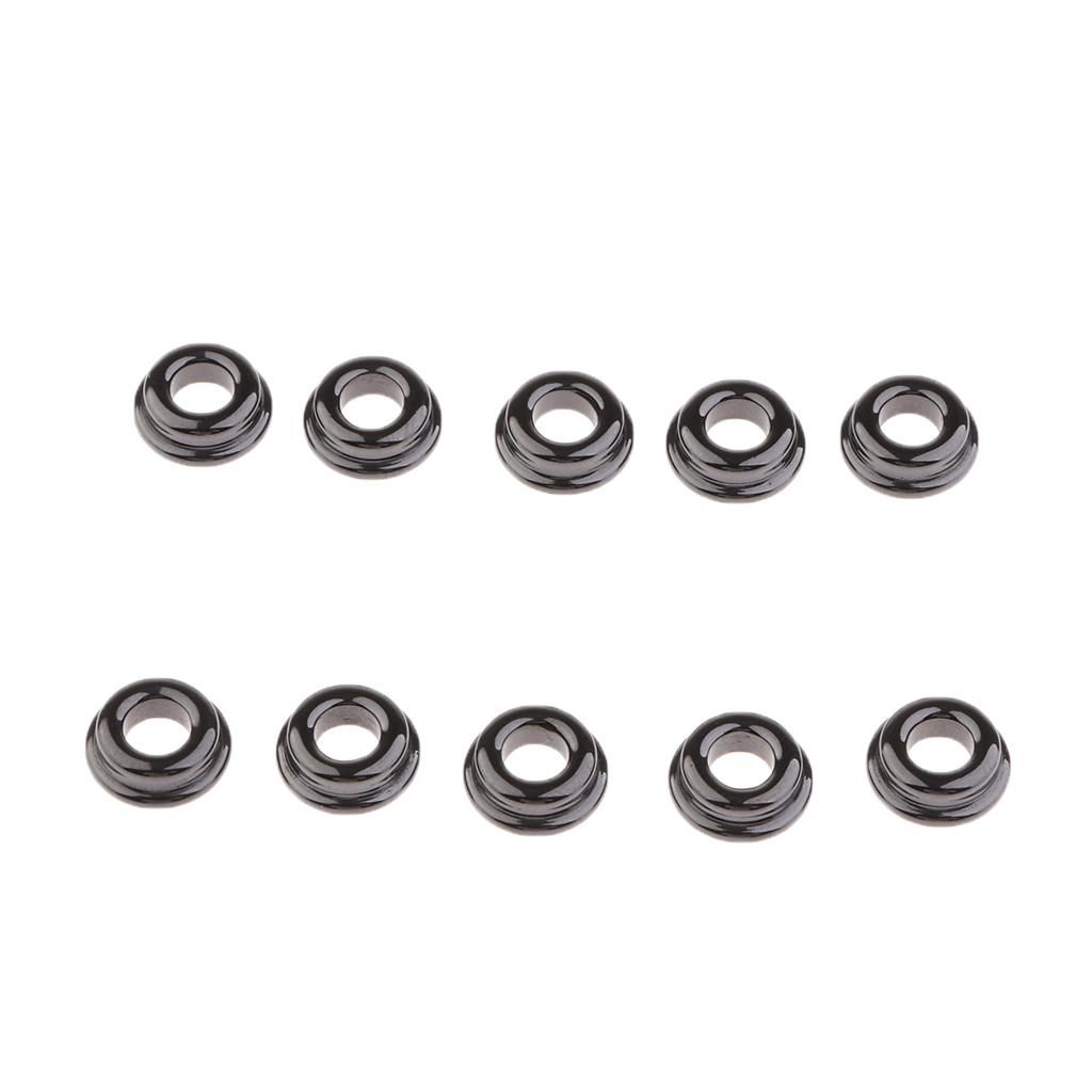 10PCS  Rod  Eye Ring Black DIY Pole Ceramic Rings