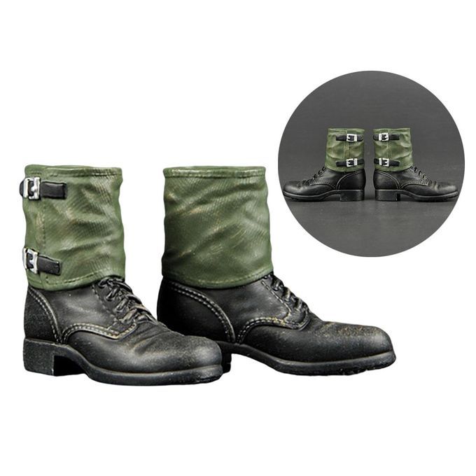 1:6 Scale Plastic WWII German Soldier Combat Boot For 12inch Action B