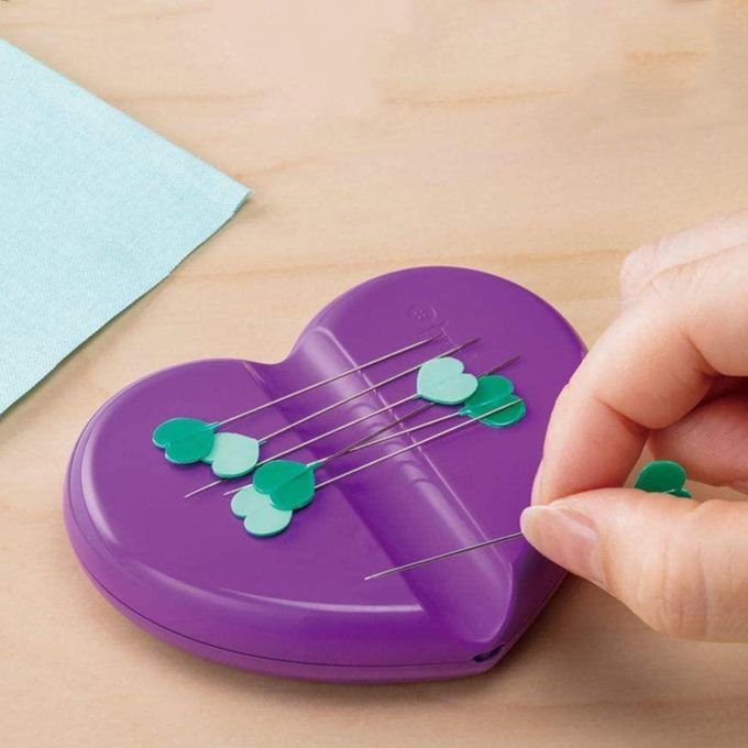 Magnetic Wrist Sewing Pin Cushion Pins Needles Purple With Bangle