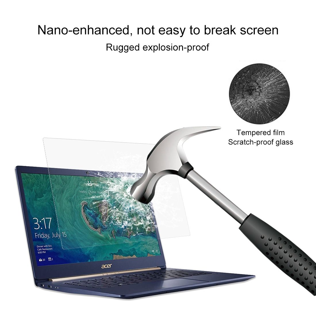 Laptop Screen HD Tempered Glass Protective Film For Acer Swift 5 Laptop - SF514-52T-82WQ 14 Inch