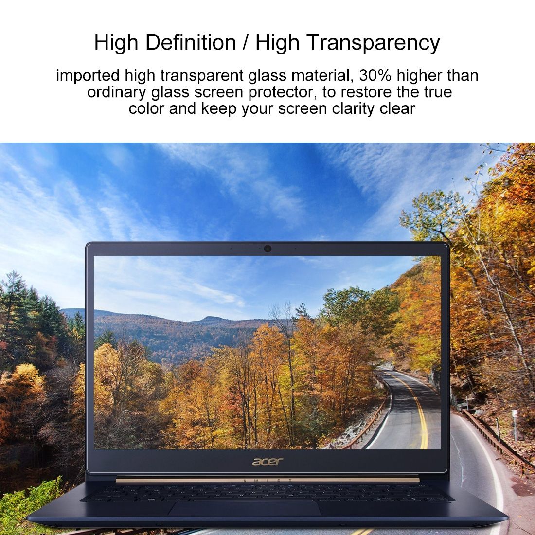 Laptop Screen HD Tempered Glass Protective Film For Acer Swift 5 Laptop - SF514-52T-82WQ 14 Inch