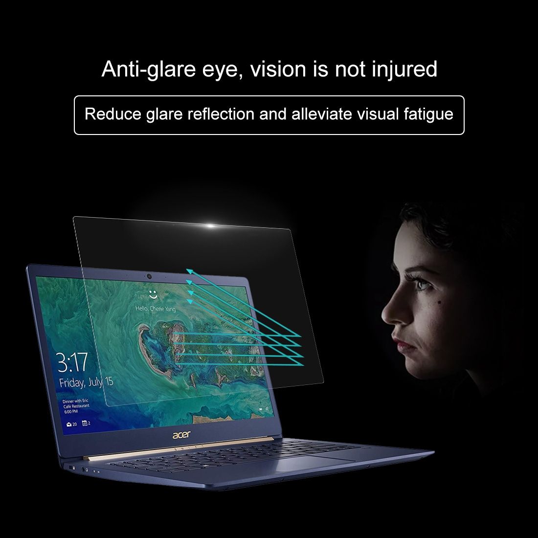Laptop Screen HD Tempered Glass Protective Film For Acer Swift 5 Laptop - SF514-52T-82WQ 14 Inch