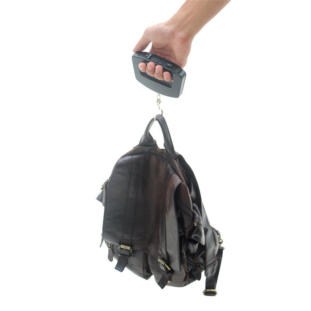 Pocket 50kg/10g LCD Digital Fishing Hanging Electronic Scale Hook Weight Luggage-black