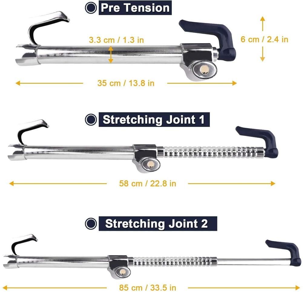 Universal Steering Wheel Brake Lock Anti-theft Retractable Double Hook Car Clutch Pedal