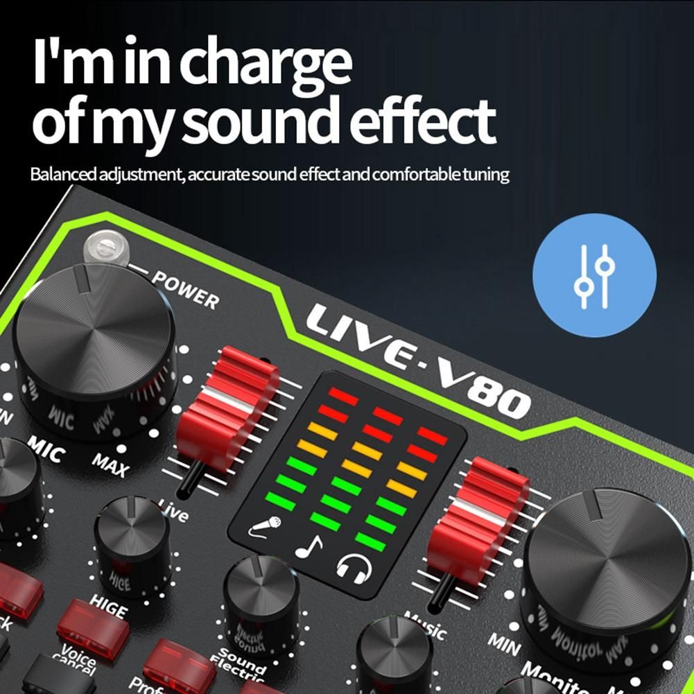 E300 Microphone Wireless Bluetooth for Live Streaming V80 Sound Card Professional Studio Condenser Microphone Tripod