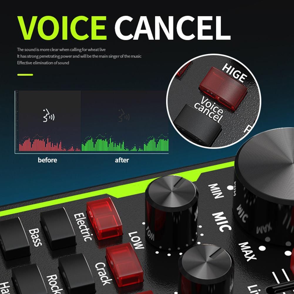 E300 Microphone Wireless Bluetooth for Live Streaming V80 Sound Card Professional Studio Condenser Microphone Tripod