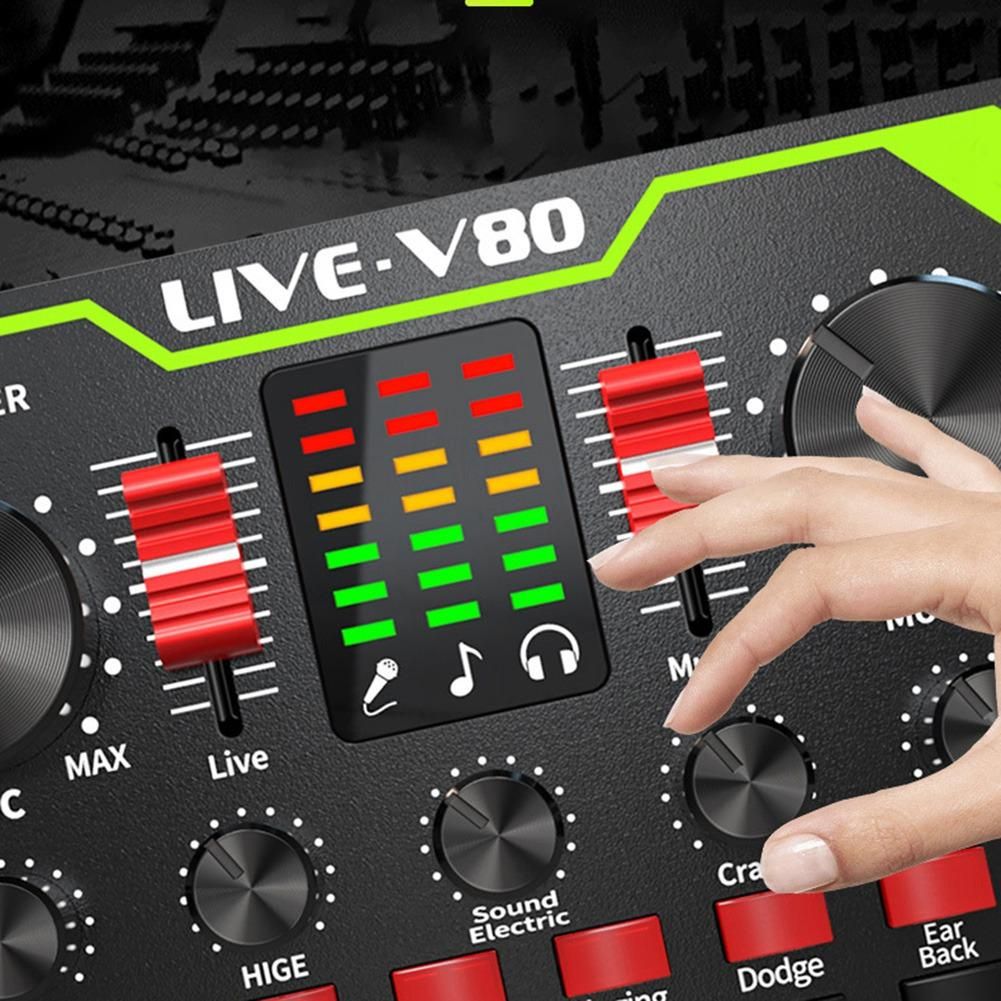 E300 Microphone Wireless Bluetooth for Live Streaming V80 Sound Card Professional Studio Condenser Microphone Tripod