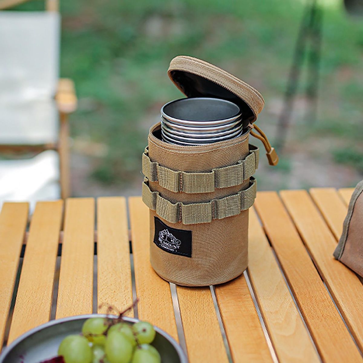 Handle Water Bottle Carrier Premium 600d Oxford Cloth Water Bottle Khaki