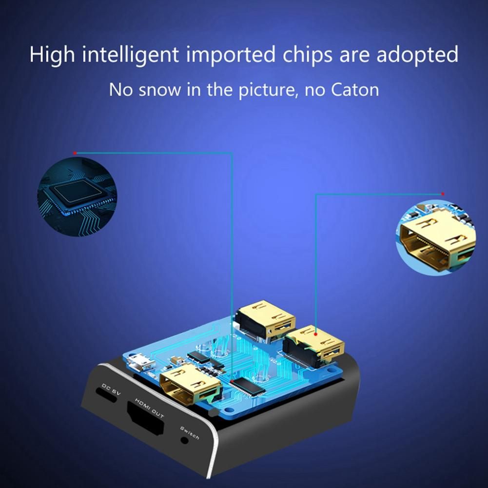 SW034 Switcher HDMI-Compatible 2.1 2 in 1 Out 8K 60Hz 4K 120Hz Switch Adapter Support HDR for PS4 PS5 Laptop PC TV