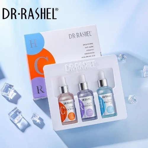 Serums - Vitamin C + Hyaluronic & Retinol - 30ml Each X 3Pieces