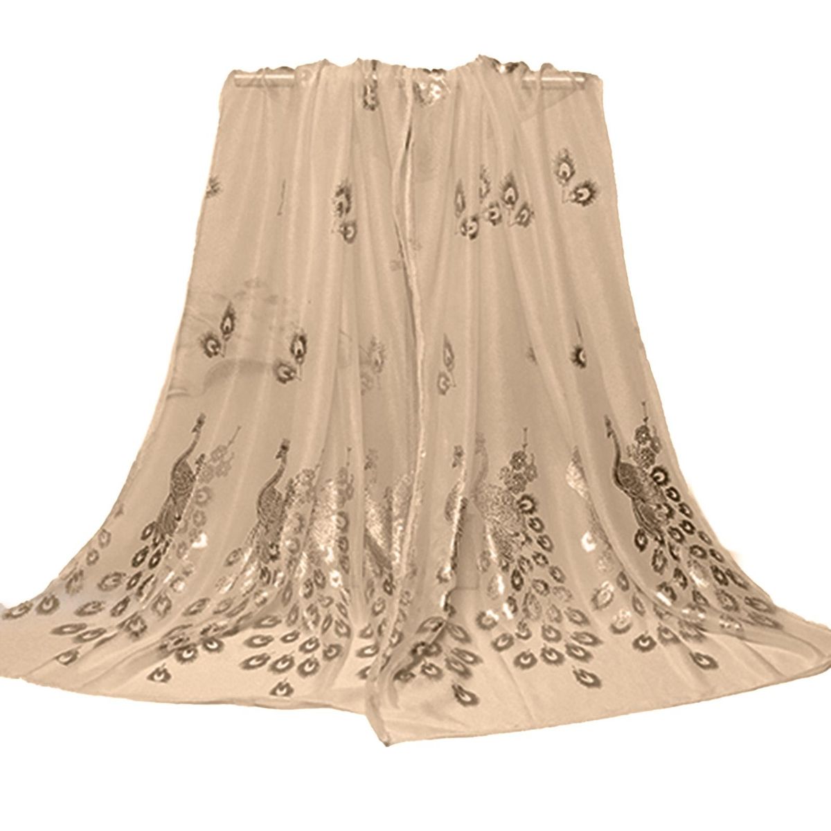 Chiffon Scarf Stylish Practical Beauty Girl Wrap-Beige