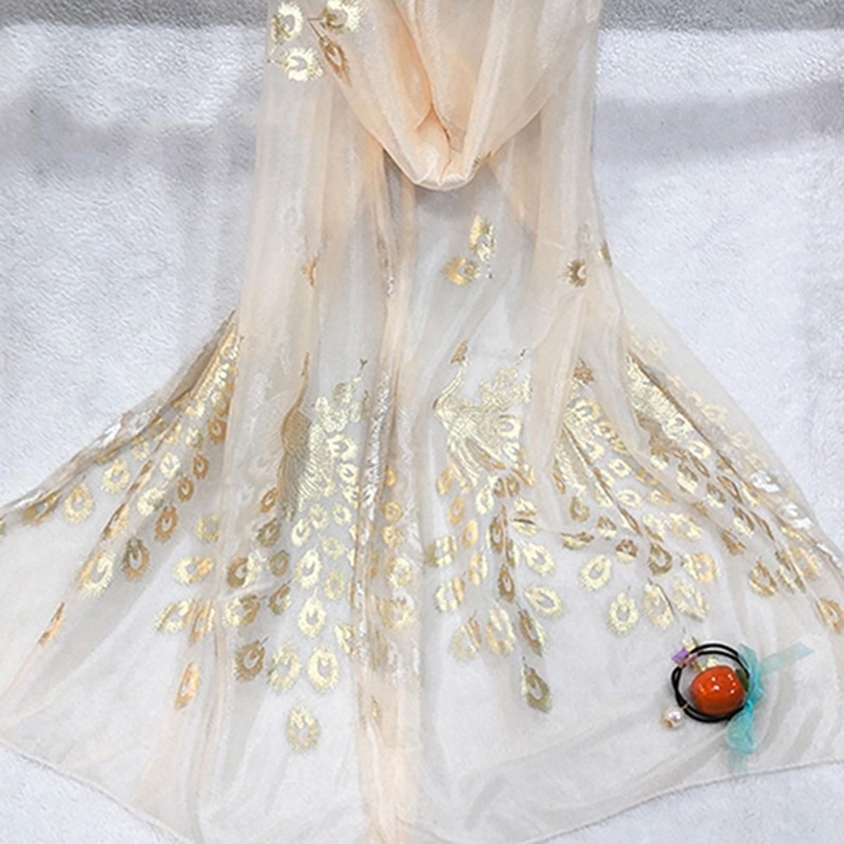 Chiffon Scarf Stylish Practical Beauty Girl Wrap-Beige