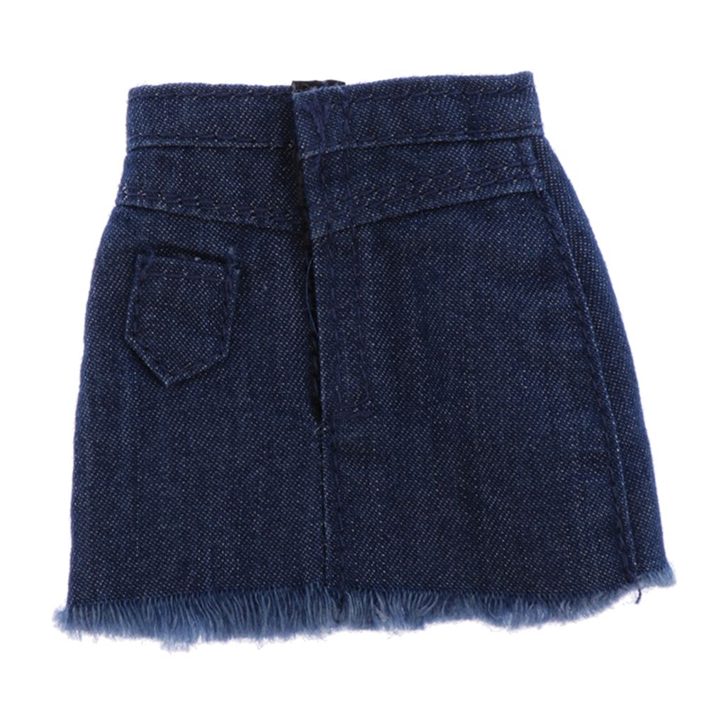 16 Scale Raw Edge Denim Short Skirt For JIAOU DOLL Female Action