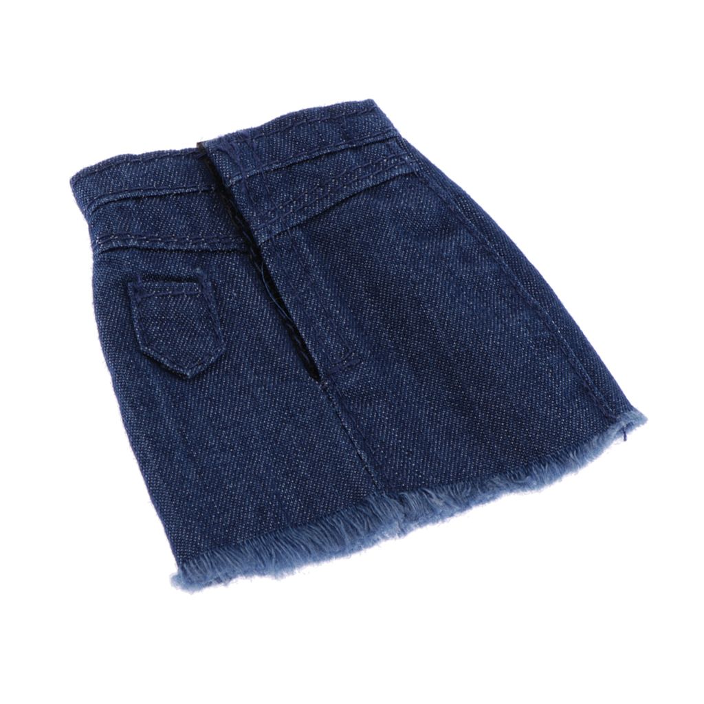 16 Scale Raw Edge Denim Short Skirt For JIAOU DOLL Female Action