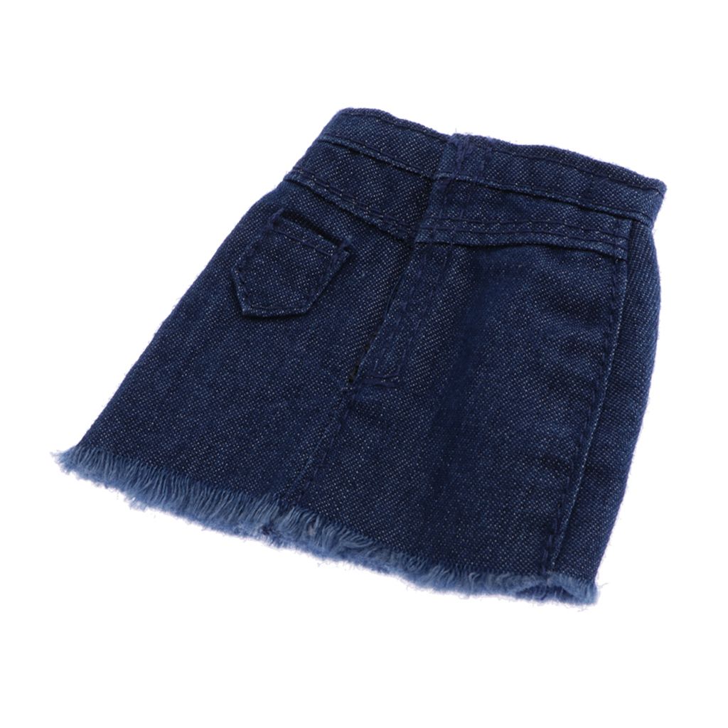 16 Scale Raw Edge Denim Short Skirt For JIAOU DOLL Female Action