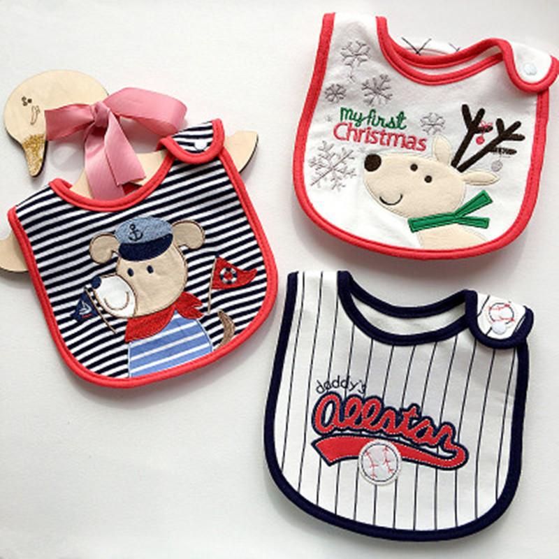 4PCS Waterproof Bandana Baby Girls boys Bibs