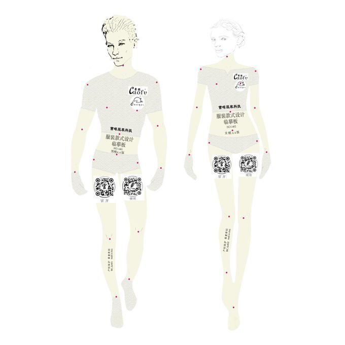 2Pcs Fashion Ruler Template Humanoid Patterns Plastic Renderin