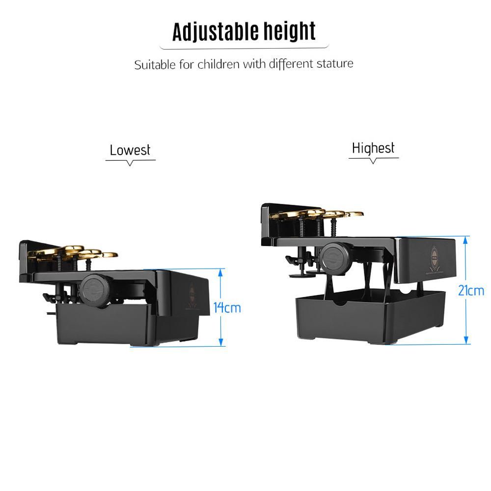 Piano Pedal Extender Bench for Kids Adjustable Height with 3 Pedals Children Piano Teaching Aid Accessory