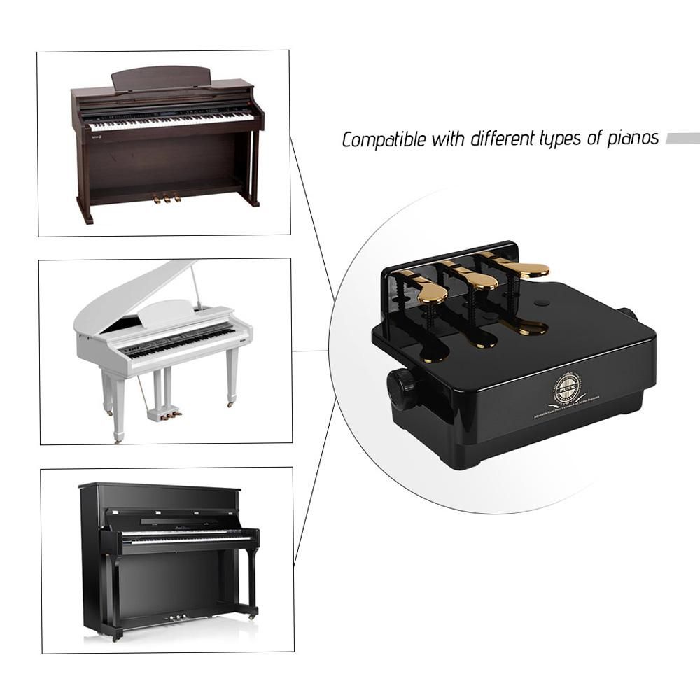 Piano Pedal Extender Bench for Kids Adjustable Height with 3 Pedals Children Piano Teaching Aid Accessory