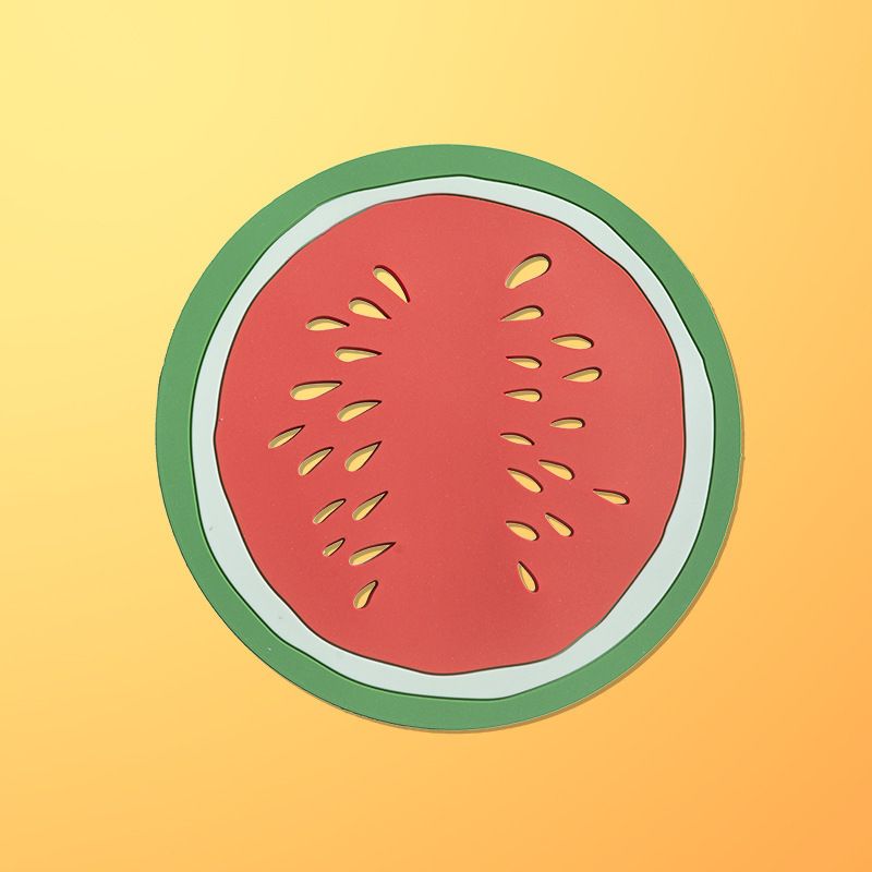 Silicone Fruit Cup Coaster - 3 Pieces