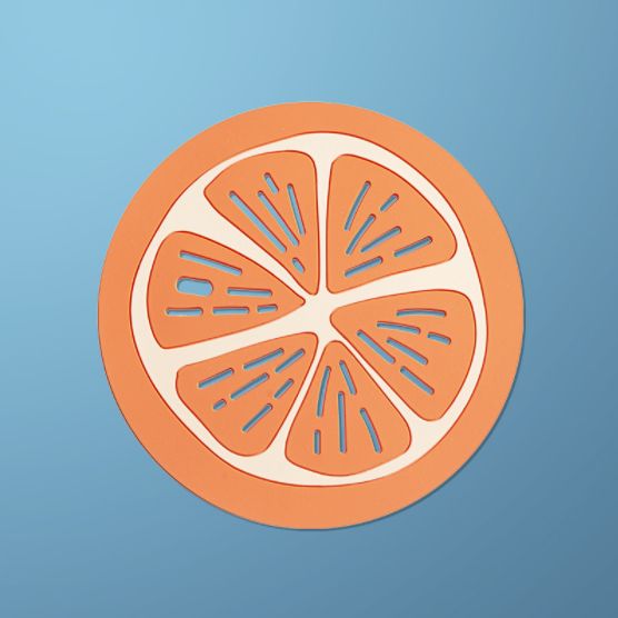 Silicone Fruit Cup Coaster - 3 Pieces