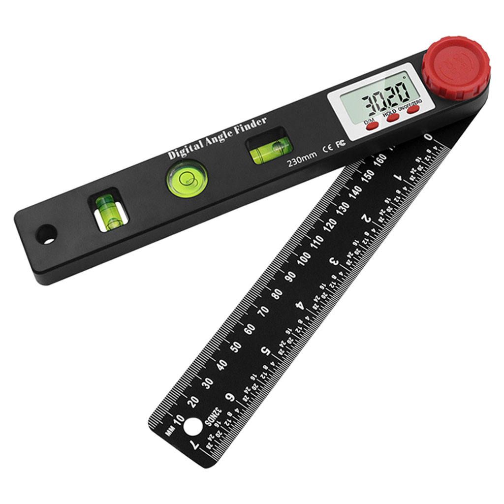 LCD Display  Angle  Protractor  Ruler Measuring Carpenter